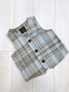 BREEZEキッズ チェック柄 ノースリーブベスト 120