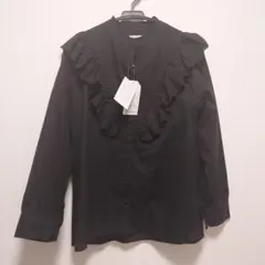 未使用タグ付き　胸レースフリルブラウス　Mのサムネイル