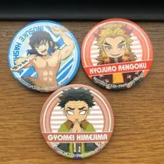 鬼滅の刃 缶バッジ　嘴平伊之助　煉獄杏寿郎　悲鳴嶼行冥