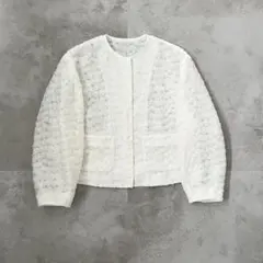 25SS ボールジー アリッサムカットジャカード クルーネックジャケット