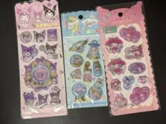 3Dキャラクターウォーターシールセット クロミ、マイメロディー、シナモンロール