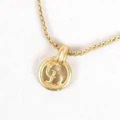 クリスチャンディオール ネックレス CDロゴ ヴィンテージ ゴールド レディース