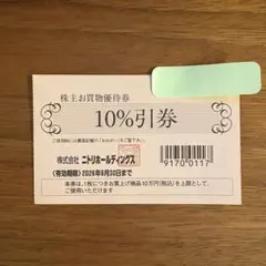 ニトリ 10%割引券 有効期限2026年6月30日