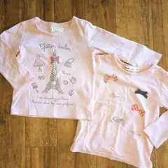 BEBEとGITAのロンT2点セット　100cm