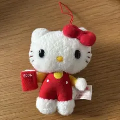 ハローキティ ぬいぐるみ 赤いオーバーオール
