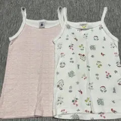 プチバトー　キャミソール2枚セット　6ans