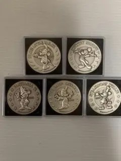 純銀　銀製♦️銀細工 純銀コースター SILVER骨董 4個セット 純銀 銀製♦️銀細工 純銀コースター SILVER骨董 4個セット 黒鯛