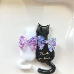 黒猫のレジンヘアゴム 5個セット - メルカリ