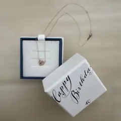 4℃ K10 ハート型ネックレス ピンクゴールド