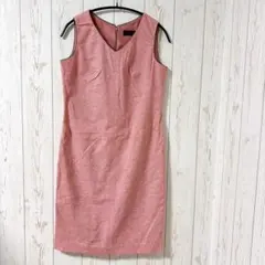 MELS ピンクツイード風 ノースリーブワンピース 上品 きれいめ Mサイズ