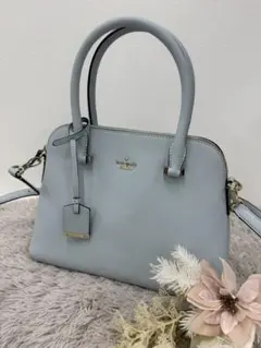 【極美品】Kate Spade ケイトスペード 2way バッグライトブルー
