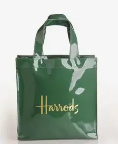 ロ*ー様 Harrods ／グリーン／ トートバッグ