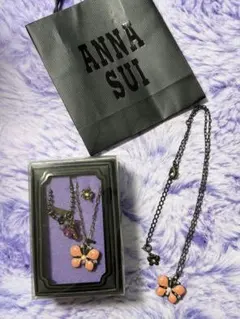 ANNA SUI アナスイ ANA機内販売限定 バタフライ 蝶 ネックレス 2つ