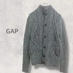 【GAP】針織開襟衫 XS 粗織上衣 高領 冬季服飾