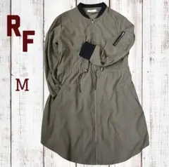 MA１風ロング　春　薄手　コート　ミニタリー　カーキー　ジップアップ