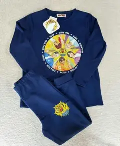 ☆リアルピース☆ 蓄光パジャマ上下セット 130サイズ ネイビー