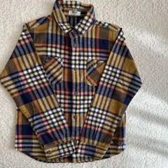 BREEZE ブリーズ 長袖シャツ チェックシャツ140 キッズ オレンジ