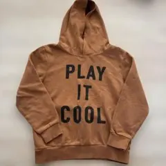 ブラウン フード付き パーカー PLAY IT COOL