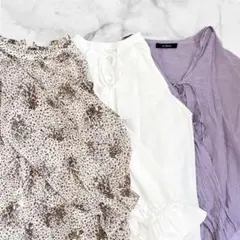 【限定】人気ブラウス3点セットVis/w closet/Ferouxまとめ売りのサムネイル