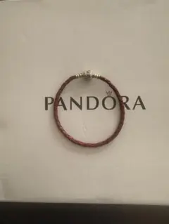 PANDORA パンドラ レザーブレスレット 二重巻き - メルカリ