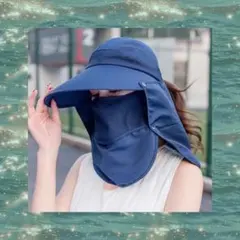 UVカット　紫外線対策　日焼け予防　日除け　レディース　4WAY サンバイザー