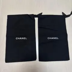 CHANEL ブラック保存袋 2枚セット - メルカリ