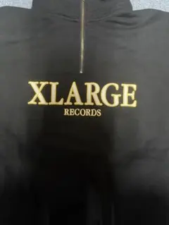 XLARGE RECORDS ハーフジップ スウェット ブラック