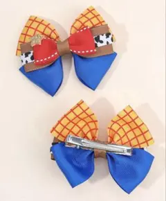 トイストーリー　ウッディー　ジェシー　リボン　ピン　ヘアクリップ ヘアピン