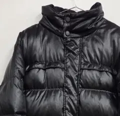 ユニクロ UNIQLO ブラック ダウンジャケット ドローコード Y2K