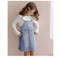 【mo♡moko様専用】【試着のみ】デニムジャンパースカート　130cm