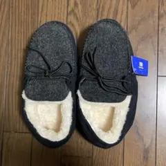 ルームシューズ メンズ ボア付き   スリッポン