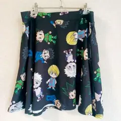 ホットトピック キャラクター総柄 フレアミニスカート 2X 黒 ポリエステルのサムネイル
