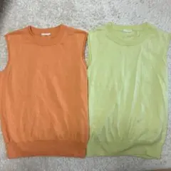 GU ノースリーブ ニット 2枚セット