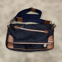 【美品】Orobianco 2WAYショルダーバッグ ネイビー ブラウン