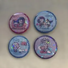 ブルーロック サンリオ コラボ 缶バッジ 凪 玲王 ミニ キャラ セット