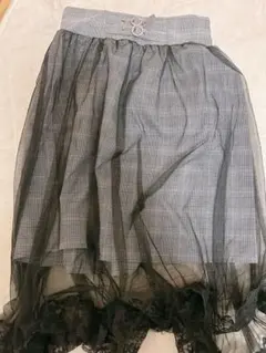 abc une face チュールレイヤードスカート