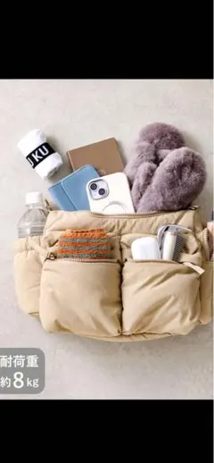 3コインズ　撥水パファーショルダーバッグ　ベージュ