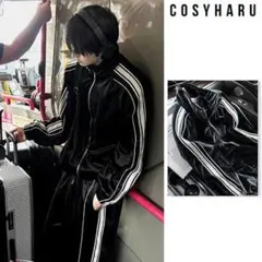 【COSYHARU】 トラックフェルンディ ベルベットベロア トラックジャケット