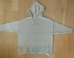 ベージュ フード付き セーター 長袖