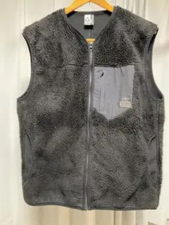 CHUMS フリースジップベスト L 黒　メンズ