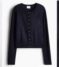 H&M ネイビー ボタン付きカーディガン xs ニットカーディガン★即日発送 ★
