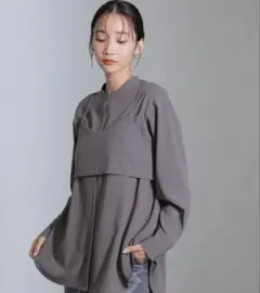 【本日発送可】NANO universe⭐︎ショートキャミ付シャツ