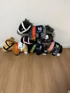 競走馬デザインぬいぐるみ 4体セット