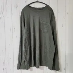 エディーバウアー 長袖Ｔシャツ 無地 ポケット L～XL 緑 クルーネックのサムネイル