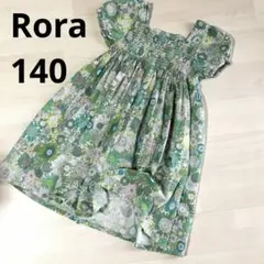 Rora（ローラ）　スビーワンピース　花柄　シャーリングワンピのサムネイル