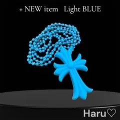 Y様 ラバーネックレス　シリコンネックレス　十字架　クロス　ライトブルー 水色