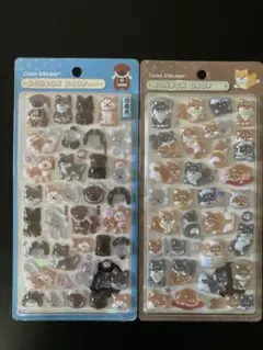 【正規品】 即日発送 ボンボンドロップシール 和柄 柴犬 猫 ネコ 2個セット