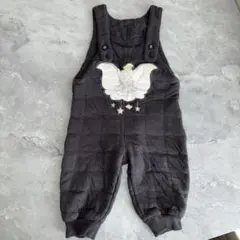 ダンボ　グレーのクッションキルトロンパース80㎝