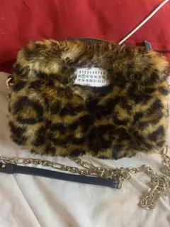 メゾン マルジェラ グラムスラム レオパード柄 ファー ショルダーバッグ