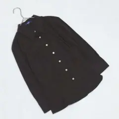 KN0357【ロペ ROPE】シャツ ブラウス【M】ネイビー 長袖 オフィス通勤